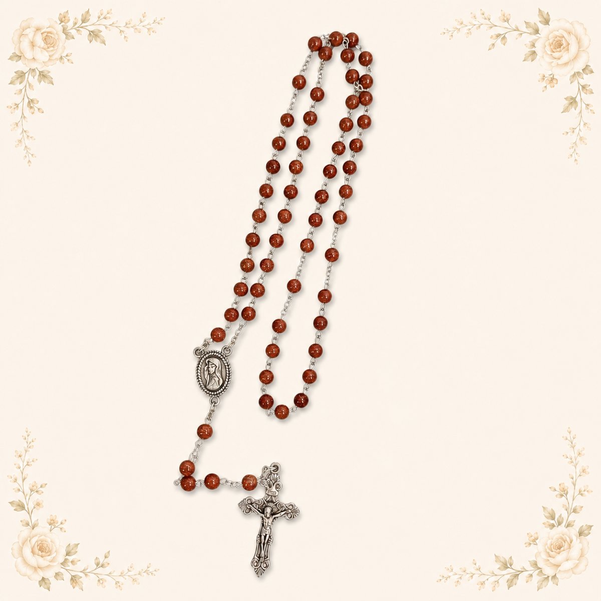 Rosario in legno d'ulivo